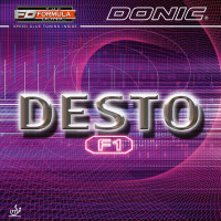 Donic Desto F1 - Übersicht von Produkt und Verpackung