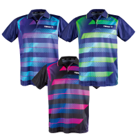 Tibhar Poloshirt Frame, violett-türkis